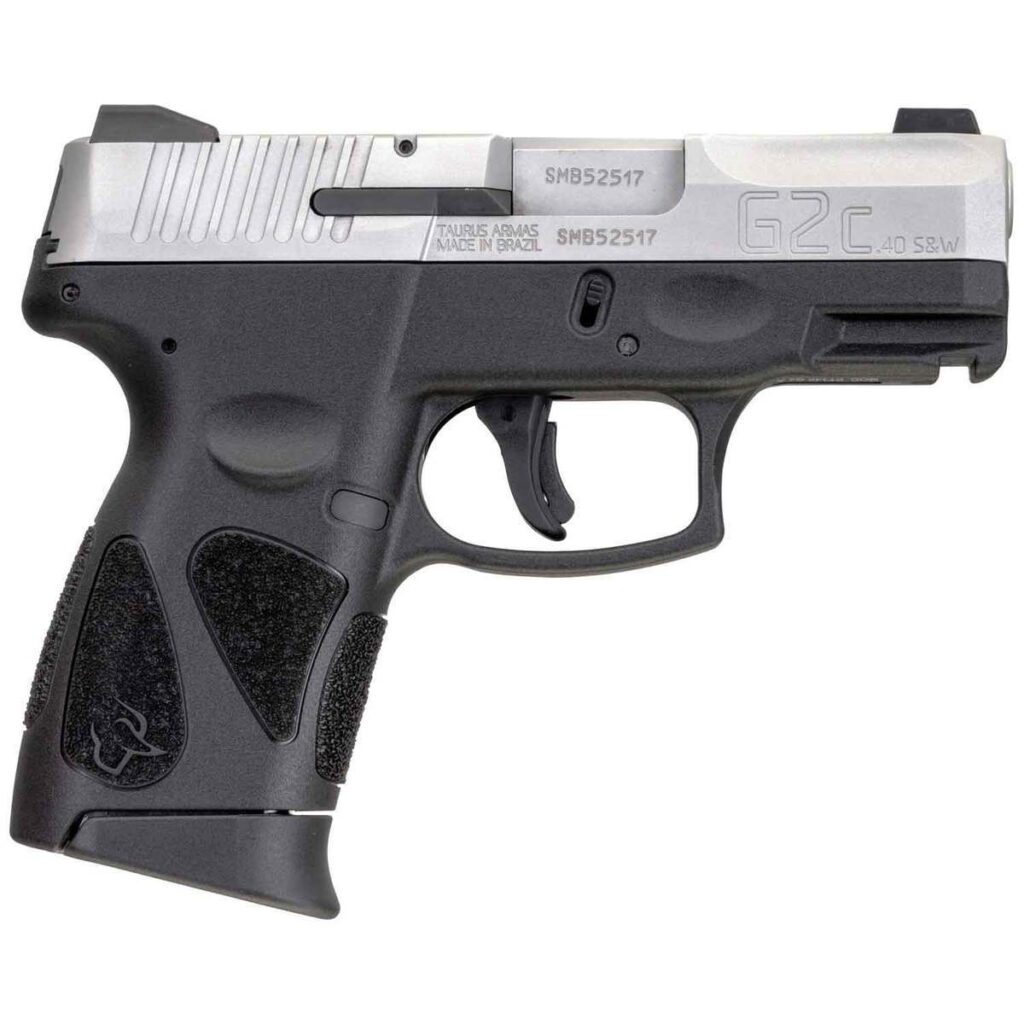 taurus g2c 40 sw 32in stainlessblack pistol 101 rounds 1626908 1
